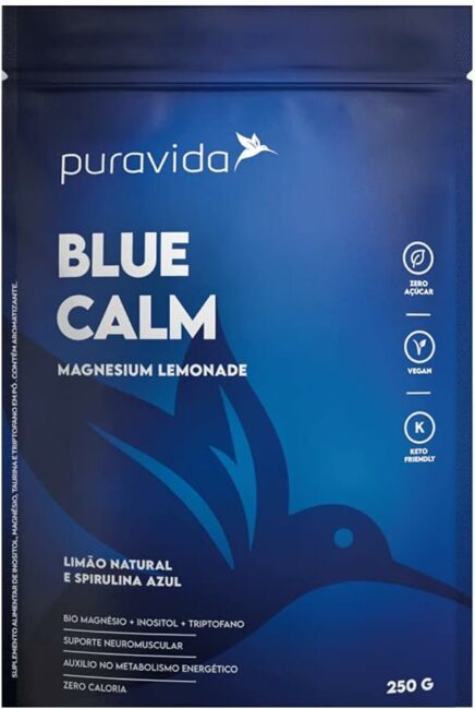 Blue calm, suplemento com triptofano da Puravida. Fonte da imagem: Amazon
