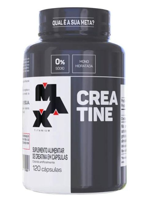Creatina Max Titanium em cápsulas. Imagem retirada do site da Max Titanium.