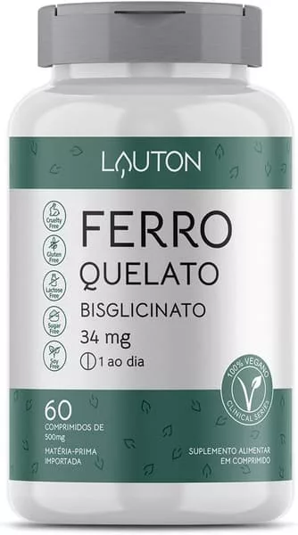 Ferro Quelato Bisglicinato da Lauton Nutrition. Imagem: Amazon