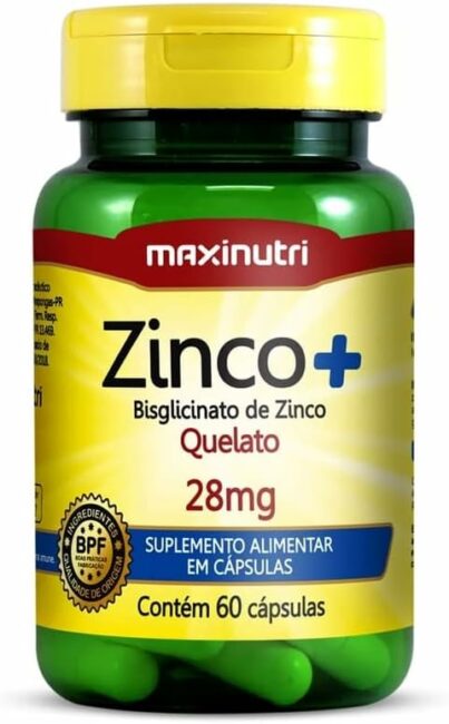 Zinco quelato da Maxinutri. Fonte da imagem: Amazon