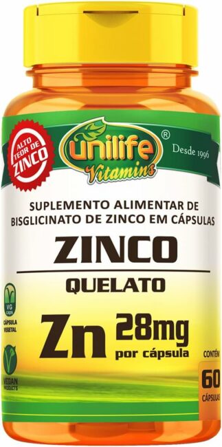 Bisglicinato de zinco da Unilife. Fonte da imagem: Amazon